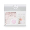 image:imageLulujo Baby Hello World Newborn Hat and Swaddle Blanket Set Hugs amp KissesPink