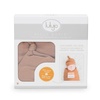 image:imageLulujo Baby Hello World Newborn Hat and Swaddle Blanket Set Hugs amp KissesTan