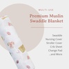 image:imageLulujo Baby Swaddle Blanket Unisex Softest 100 Cotton Muslin Swaddle Blanket Neutral Receiving Blanket for Girls amp Boys  47in x 47in JungleFootball