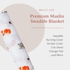 image:imageLulujo Baby Swaddle Blanket Unisex Softest 100 Cotton Muslin Swaddle Blanket Neutral Receiving Blanket for Girls amp Boys  47in x 47in JungleForest Friends