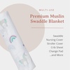 image:imageLulujo Baby Swaddle Blanket Unisex Softest 100 Cotton Muslin Swaddle Blanket Neutral Receiving Blanket for Girls amp Boys  47in x 47in JungleRainbows and Unicorns