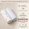 image:imageLulujo Baby Swaddle Blankets  Unisex Softest Breathable Cotton Muslin Swaddle Blanket Set  Neutral Receiving Blanket for Girls amp Boys  40in x 40in  Vintage Floral amp Dragonfly  2CountBees  Dots