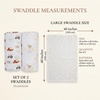 image:imageLulujo Baby Swaddle Blankets  Unisex Softest Breathable Cotton Muslin Swaddle Blanket Set  Neutral Receiving Blanket for Girls amp Boys  40in x 40in  Vintage Floral amp Dragonfly  2CountBarn Yard  Rooster