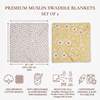 image:imageLulujo Baby Swaddle Blankets  Unisex Softest Breathable Cotton Muslin Swaddle Blanket Set  Neutral Receiving Blanket for Girls amp Boys  40in x 40in  Vintage Floral amp Dragonfly  2CountYellow Flowers  Dots