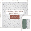 image:imageLulujo Baby Swaddle Blankets  Unisex Softest Breathable Cotton Muslin Swaddle Blanket Set  Neutral Receiving Blanket for Girls amp Boys  40in x 40in  Vintage Floral amp Dragonfly  2CountBunnies  Fern