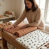 image:imageLulujo Baby Swaddle Blankets  Unisex Softest Breathable Cotton Muslin Swaddle Blanket Set  Neutral Receiving Blanket for Girls amp Boys  40in x 40in  Vintage Floral amp Dragonfly  2CountMudcloth  Blackbirds