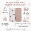 image:imageLulujo Baby Swaddle Blankets  Unisex Softest Breathable Cotton Muslin Swaddle Blanket Set  Neutral Receiving Blanket for Girls amp Boys  40in x 40in  Vintage Floral amp Dragonfly  2CountMushroom  Sand