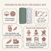 image:imageLulujo Baby Swaddle Blankets  Unisex Softest Breathable Cotton Muslin Swaddle Blanket Set  Neutral Receiving Blanket for Girls amp Boys  40in x 40in  Vintage Floral amp Dragonfly  2CountBunnies  Fern