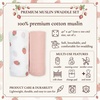 image:imageLulujo Baby Swaddle Blankets  Unisex Softest Breathable Cotton Muslin Swaddle Blanket Set  Neutral Receiving Blanket for Girls amp Boys  40in x 40in  Vintage Floral amp Dragonfly  2CountStrawberries  Pink