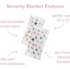 image:imageLulujo Unisex Breathable Cotton Muslin Security Blanket with Silky Satin Trim Neutral Comforting Blanket 16 x 16 GolfButterfly