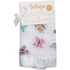 image:imageLulujo Unisex Breathable Cotton Muslin Security Blanket with Silky Satin Trim Neutral Comforting Blanket 16 x 16 GolfButterfly