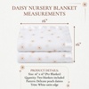 image:imageLulujo Unisex Breathable Cotton Muslin Security Blanket with Silky Satin Trim Neutral Comforting Blanket 16 x 16 GolfDaisies