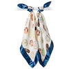 image:imageLulujo Unisex Breathable Cotton Muslin Security Blanket with Silky Satin Trim Neutral Comforting Blanket 16 x 16 GolfDonuts