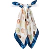 image:imageLulujo Unisex Breathable Cotton Muslin Security Blanket with Silky Satin Trim Neutral Comforting Blanket 16 x 16 GolfDonuts