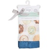 image:imageLulujo Unisex Breathable Cotton Muslin Security Blanket with Silky Satin Trim Neutral Comforting Blanket 16 x 16 GolfDonuts