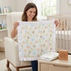 image:imageLulujo Unisex Breathable Cotton Muslin Security Blanket with Silky Satin Trim Neutral Comforting Blanket 16 x 16 GolfJungle Safari