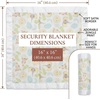 image:imageLulujo Unisex Breathable Cotton Muslin Security Blanket with Silky Satin Trim Neutral Comforting Blanket 16 x 16 GolfJungle Safari