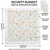 image:imageLulujo Unisex Breathable Cotton Muslin Security Blanket with Silky Satin Trim Neutral Comforting Blanket 16 x 16 GolfJungle Safari