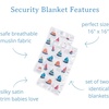 image:imageLulujo Unisex Breathable Cotton Muslin Security Blanket with Silky Satin Trim Neutral Comforting Blanket 16 x 16 GolfSailboats