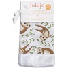 image:imageLulujo Unisex Breathable Cotton Muslin Security Blanket with Silky Satin Trim Neutral Comforting Blanket 16 x 16 GolfSloth