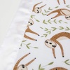 image:imageLulujo Unisex Breathable Cotton Muslin Security Blanket with Silky Satin Trim Neutral Comforting Blanket 16 x 16 GolfSloth