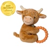 image:imageMary Meyer Soft Baby Rattle with Soothing Teether Ring 6Inches Hetty Highland Cow
