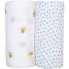 image:imageLulujo Baby Swaddle Blankets  Unisex Softest Breathable Cotton Muslin Swaddle Blanket Set  Neutral Receiving Blanket for Girls amp Boys  40in x 40in  Vintage Floral amp Dragonfly  2CountBees  Dots