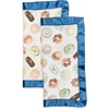 image:imageLulujo Unisex Breathable Cotton Muslin Security Blanket with Silky Satin Trim Neutral Comforting Blanket 16 x 16 GolfDonuts