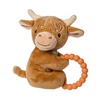 image:imageMary Meyer Soft Baby Rattle with Soothing Teether Ring 6Inches Hetty Highland Cow
