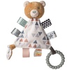 image:imageTaggies Teething Toys Baby Rattle Portable Triangle Activity Toy with Sensory Tags 6Inches Teddy