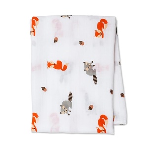 image:imageLulujo Baby Swaddle Blanket Unisex Softest 100 Cotton Muslin Swaddle Blanket Neutral Receiving Blanket for Girls amp Boys  47in x 47in JungleForest Friends