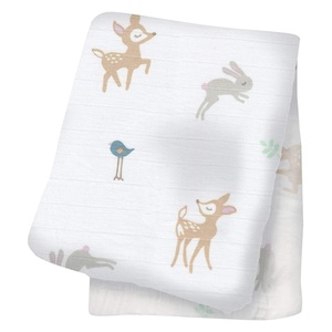 image:imageLulujo Baby Swaddle Blanket Unisex Softest 100 Cotton Muslin Swaddle Blanket Neutral Receiving Blanket for Girls amp Boys  47in x 47in JungleLittle Fawns