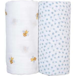 image:imageLulujo Baby Swaddle Blankets  Unisex Softest Breathable Cotton Muslin Swaddle Blanket Set  Neutral Receiving Blanket for Girls amp Boys  40in x 40in  Vintage Floral amp Dragonfly  2CountBees  Dots