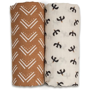 image:imageLulujo Baby Swaddle Blankets  Unisex Softest Breathable Cotton Muslin Swaddle Blanket Set  Neutral Receiving Blanket for Girls amp Boys  40in x 40in  Vintage Floral amp Dragonfly  2CountMudcloth  Blackbirds
