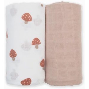 image:imageLulujo Baby Swaddle Blankets  Unisex Softest Breathable Cotton Muslin Swaddle Blanket Set  Neutral Receiving Blanket for Girls amp Boys  40in x 40in  Vintage Floral amp Dragonfly  2CountMushroom  Sand