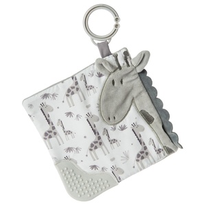 image:imageMary Meyer Afrique Crinkle Teether Toy with Baby Paper and Squeaker 6 x 6Inches Giraffe
