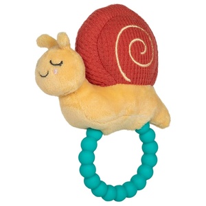 image:imageMary Meyer Soft Baby Rattle with Soothing Teether Ring 6Inches Skippy Snail