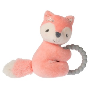 image:imageMary Meyer Soft Baby Rattle with Soothing Teether Ring 6Inches SweetnSassy Fox