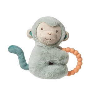 image:imageMary Meyer Soft Baby Rattle with Teether Ring 6Inches Little But Fierce Monkey