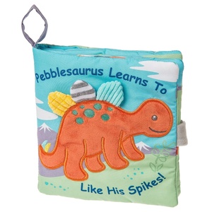 image:imageMary Meyer Soft Cloth Book with Crinkle Paper and Squeaker 6 x 6Inches Pebblesaurus